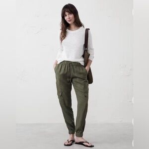 Women’s Olive Cargo Jogger Pants